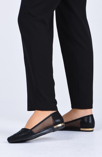 Black Women`s Flats 0605-01