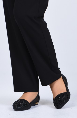 Black Women`s Flats 0607-01