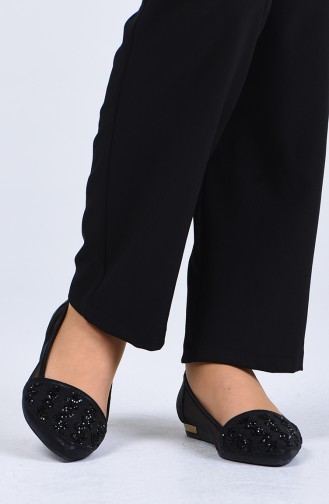 Black Women`s Flats 0607-01