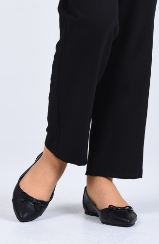 Black Women`s Flats 1216-02