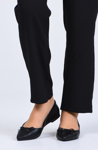 Black Women`s Flats 1216-02