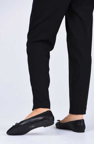 Black Women`s Flats 1216-02