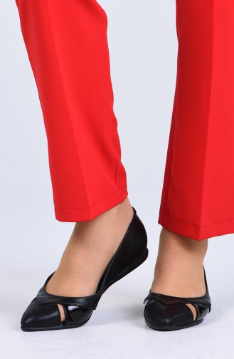 Black Women`s Flats 4022-01