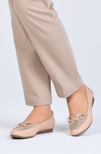 Skin Color Women`s Flats 4030-02