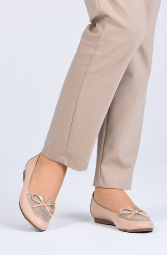 Skin Color Women`s Flats 4030-02