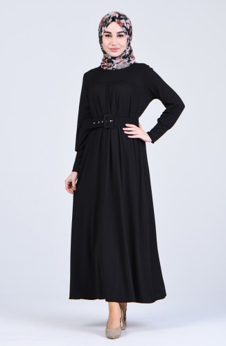 Black Hijab Dress 3051-01