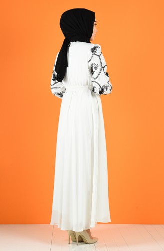 Robe Hijab Ecru 0370-01