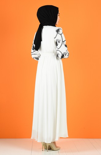 Naturfarbe Hijab Kleider 0370-01