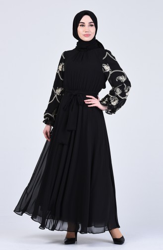 Black İslamitische Jurk 0370-02