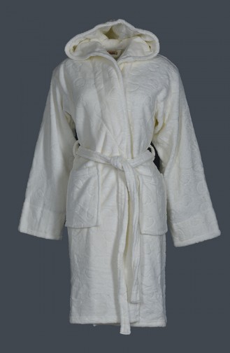 Ecru Towel and Bathrobe Set 4018-01