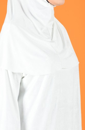 Weiß Gebetskleid 1119-01