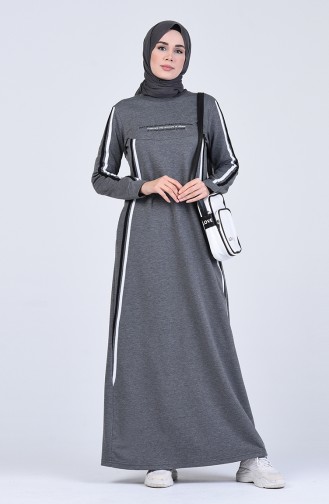 Anthracite Hijab Dress 9161-03