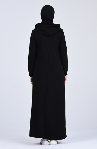 Black Hijab Dress 9188-01