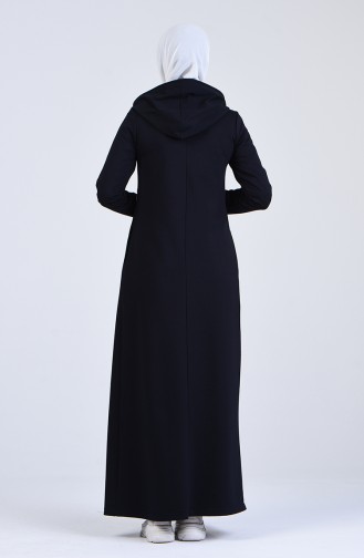 Dunkelblau Hijab Kleider 9188-02