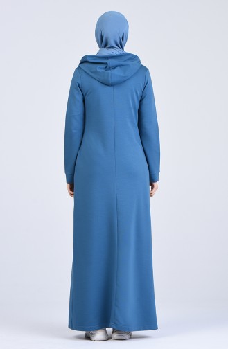 Robe Hijab Pétrole 9188-05