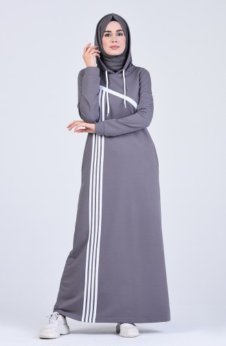 Smoke-Colored Hijab Dress 9188-06
