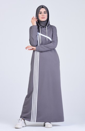 Rauchgrau Hijab Kleider 9188-06