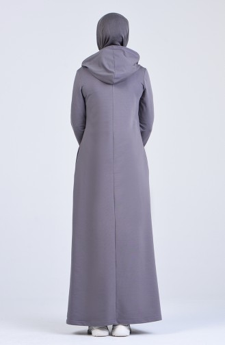 Rauchgrau Hijab Kleider 9188-06