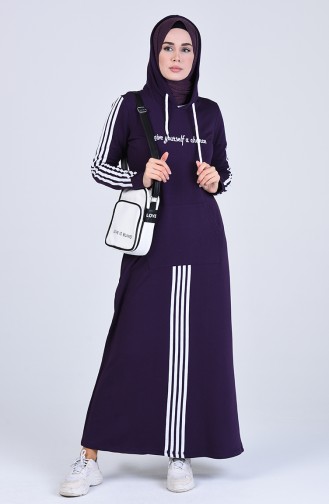 Hooded Sports Dress 9199-04 Purple 9199-04