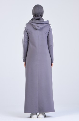 Rauchgrau Hijab Kleider 9199-05