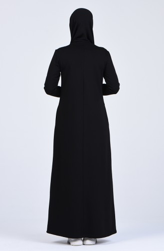 Taşlı Spor Elbise 9208-01 Siyah