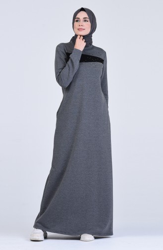 Anthracite Hijab Dress 9208-03