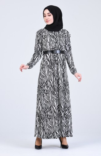 Weiß Hijab Kleider 1003-01
