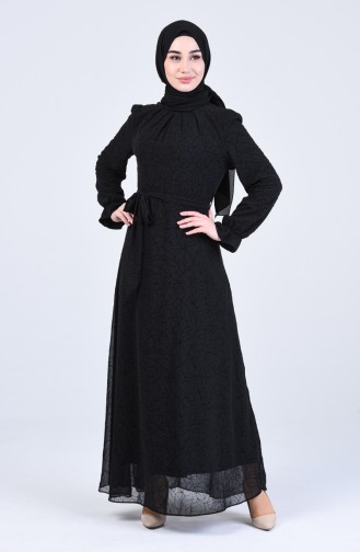 Black Hijab Dress 60145-01