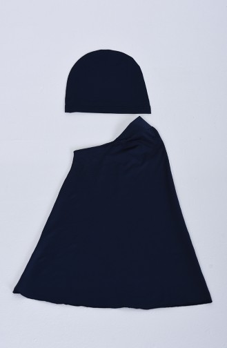 Dunkelblau Hijab Badeanzug 20124-01