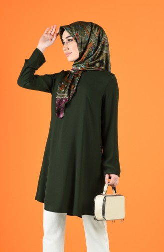 Düz Basic Tunik 8241-01 Haki