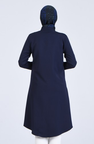 Düğme Detaylı Tunik 0301-08 Lacivert