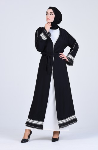 Black Hijab Evening Dress 1079-01
