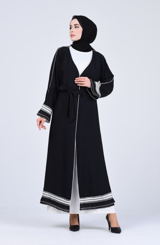 Black Hijab Evening Dress 1079-01