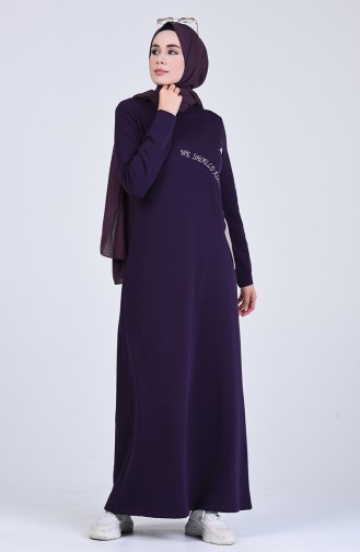 Lila Hijab Kleider 9147-03