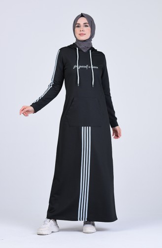 Dunkelblau Hijab Kleider 9199-03