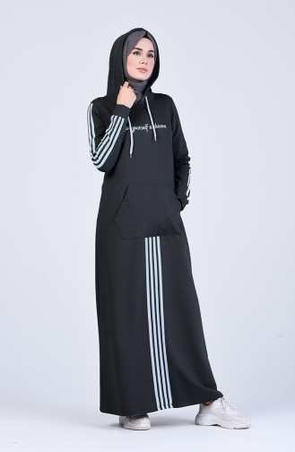 Dunkelblau Hijab Kleider 9199-03