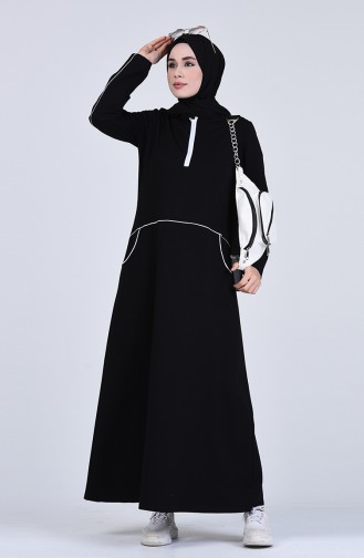 Robe Hijab Noir 6000S-01