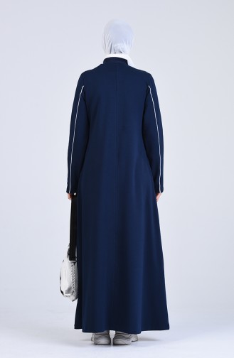 Dunkelblau Hijab Kleider 6000S-02