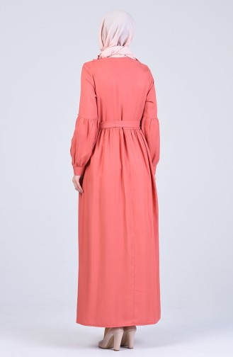 Lachsrosa Hijab Kleider 3145-03