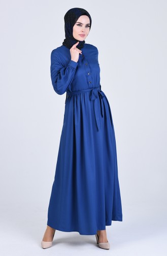 Indigo Hijab Dress 3145-06
