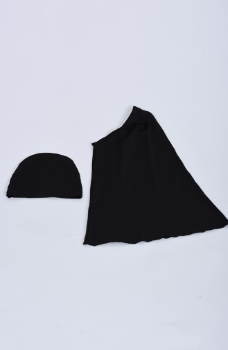 Maillot de Bain Hijab Noir 20146-01