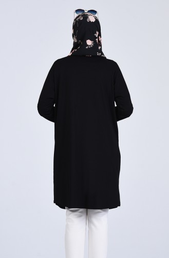 Fledermausarmel Tunika mit Halskette  1304-01 Schwarz 1304-01