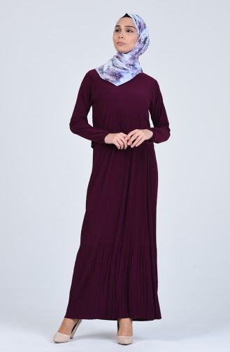 Pleated Sandy Dress 1001-02 Purple 1001-02
