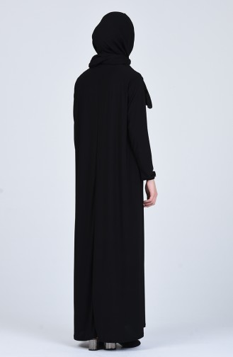 Taş Baskılı Sandy Elbise 1004-01 Siyah