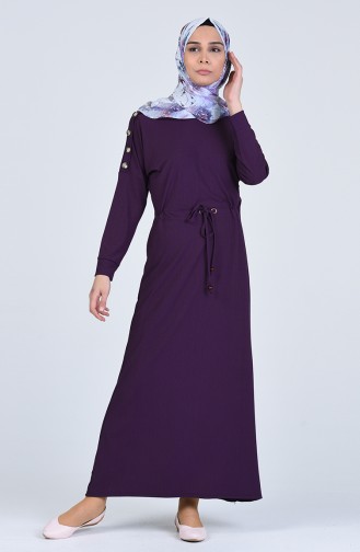 Purple Hijab Dress 1007-02