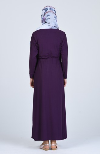 Purple Hijab Dress 1007-02