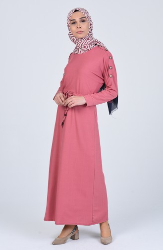 Dusty Rose Hijab Dress 1007-05