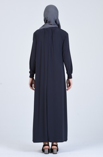 Anthrazit Hijab Kleider 1014-02