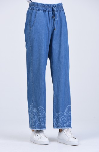 Elastische Jeans Hose 8067-02 Jeans Blau 8067-02