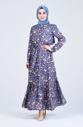 Lila Hijab Kleider 1001-01